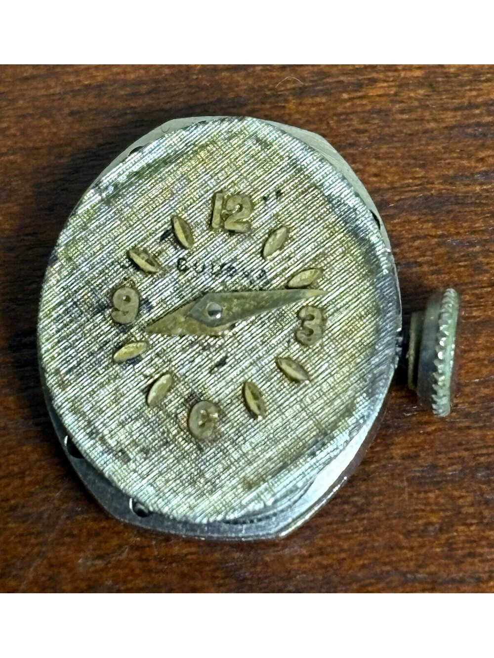 Bulova 7AK Mechanical Manual Watch Movement w/ Dial & Crown Metal